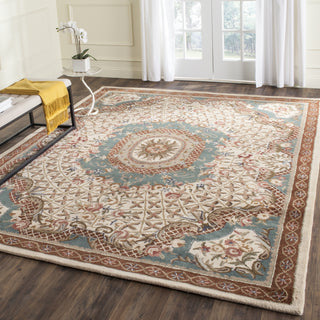 Safavieh Classic Cl304 Ivory/Light Blue Area Rug Room Scene