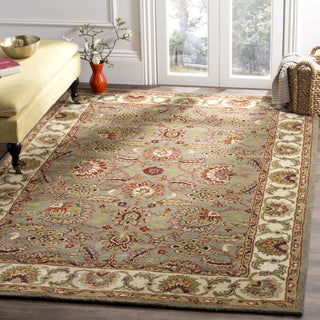 Safavieh Classic Cl359 Celadon/Ivory Area Rug Room Scene Feature