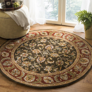 Safavieh Classic Cl758 Dark Olive/Red Area Rug Room Scene Feature