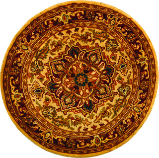 Safavieh Classic Cl763 Light Gold/Red Area Rug Round