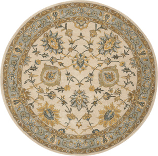 Safavieh Classic Cl934 Ivory/Light Blue Area Rug Round