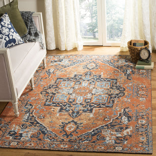 Safavieh Classic Vintage CLV111P Orange/Navy Area Rug  Feature