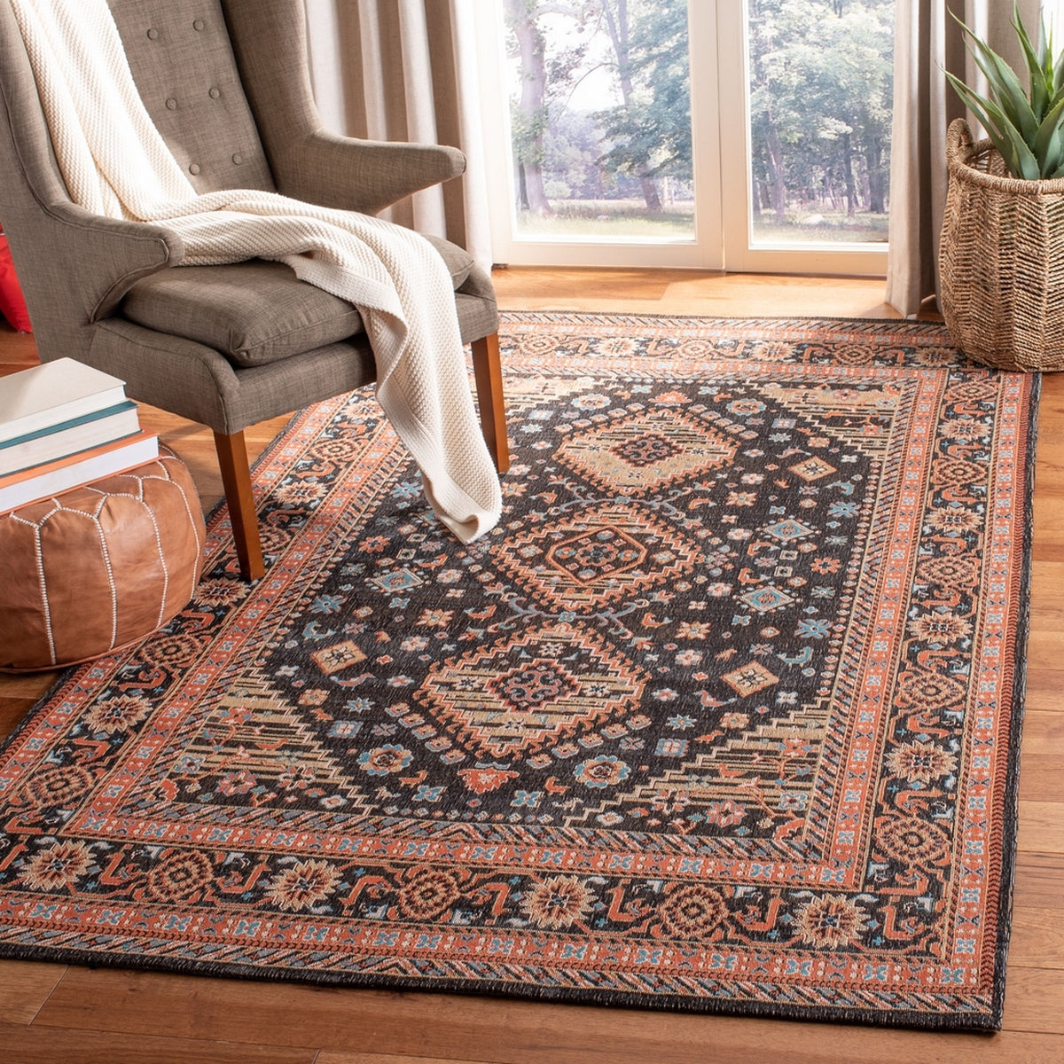 Safavieh Classic Vintage CLV114Z Black/Rust Area Rug – Incredible Rugs and Decor