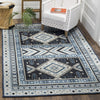 Safavieh Classic Vintage CLV511A Navy/Light Blue Area Rug  Feature
