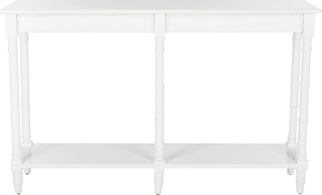 Safavieh Noam Modern Coastal Bamboo Console Table White Furniture main image