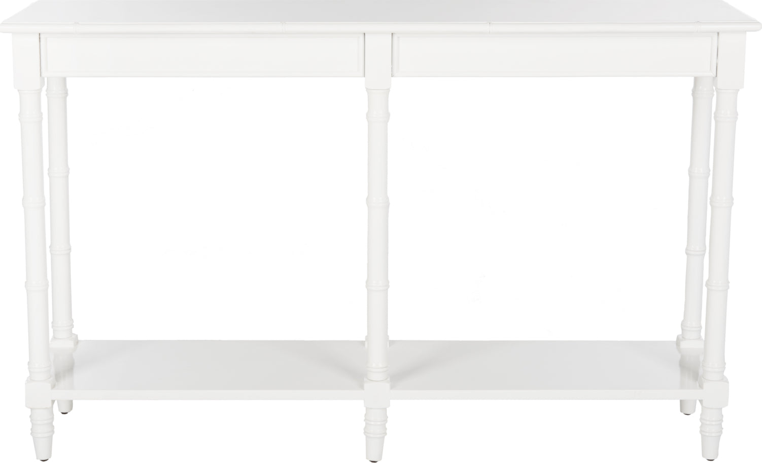 Safavieh Noam Modern Coastal Bamboo Console Table White Furniture main image