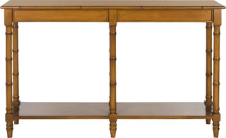 Safavieh Noam Coastal Bamboo Console Table Brown Furniture 