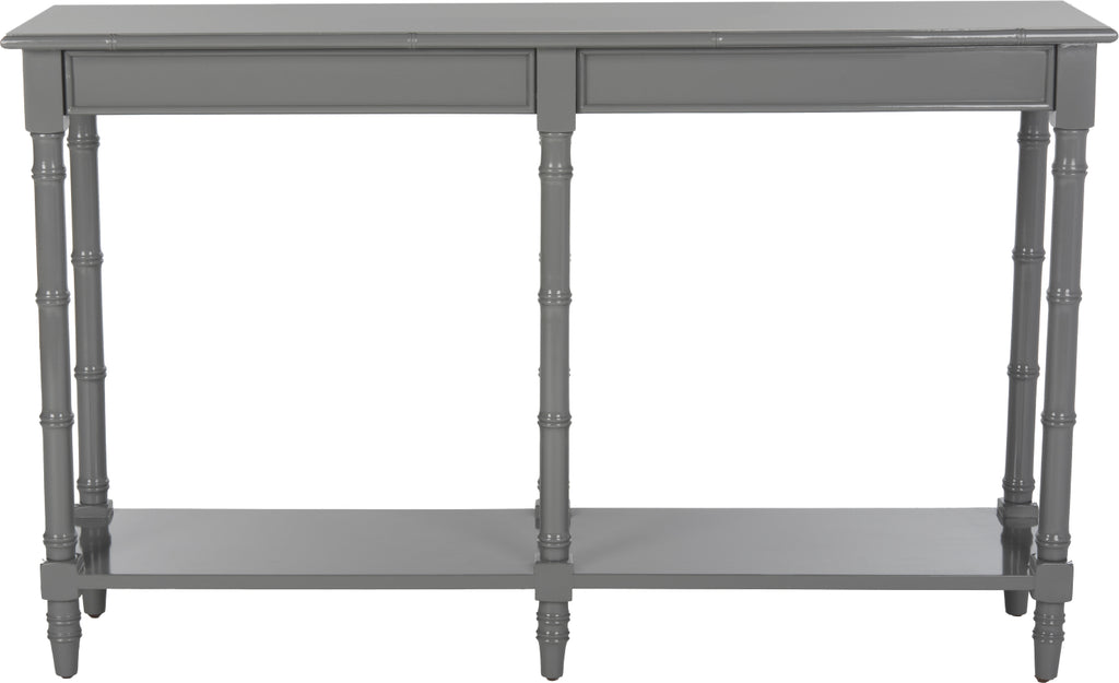Safavieh Noam Modern Coastal Bamboo Console Table Grey Furniture main image