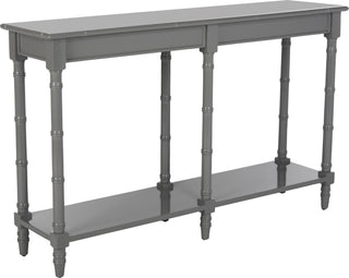 Safavieh Noam Modern Coastal Bamboo Console Table Grey Furniture 