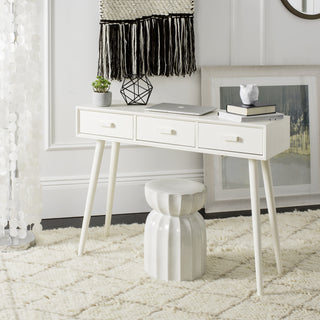 Safavieh Albus 3 Drawer Console Table Distressed White Furniture 