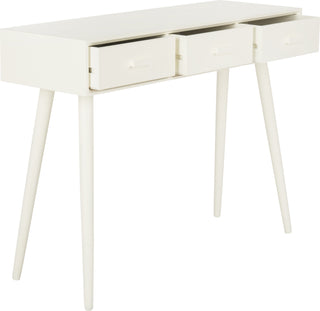 Safavieh Albus 3 Drawer Console Table Distressed White Furniture 