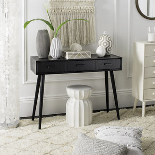 Safavieh Albus 3 Drawer Console Table Black Furniture 