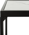 Safavieh Zuri Console Table White Marble and Black Furniture 