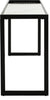 Safavieh Zuri Console Table White Marble and Black Furniture 