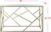 Safavieh Namiko Console Table Clear and Brass Leg Furniture main image