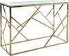 Safavieh Namiko Console Table Clear and Brass Leg Furniture 