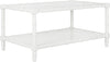 Safavieh Noam Modern Coastal Bamboo Coffee Table White Furniture 