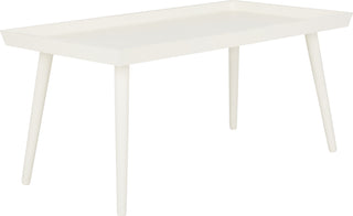 Safavieh Nonie Coffee Table With Tray Top Distressed White Furniture 