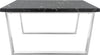Safavieh Carmen Square Coffee Table Black Marble and Chrome Furniture 