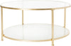 Safavieh Ivy 2 Tier Round Coffee Table Gold Furniture 