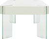 Safavieh Katelyn Rectangular Contemporary Glass Leg Coffee Table Grey Furniture 