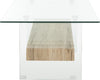 Safavieh Kayley Rectangular Modern Glass Coffee Table Natural and Furniture 