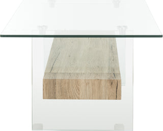 Safavieh Kayley Rectangular Modern Glass Coffee Table Natural and Furniture 