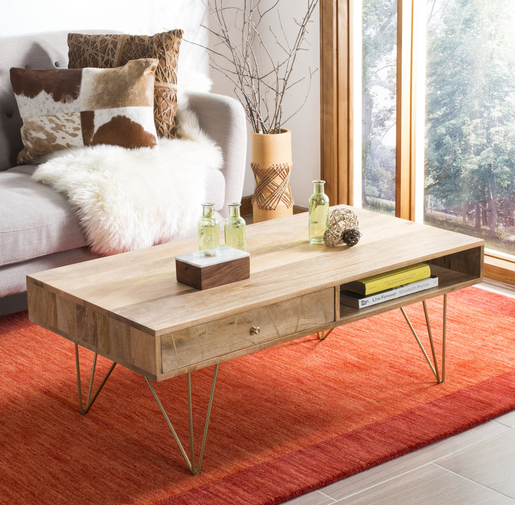 Safavieh Marigold Coffee Table Natural  Feature