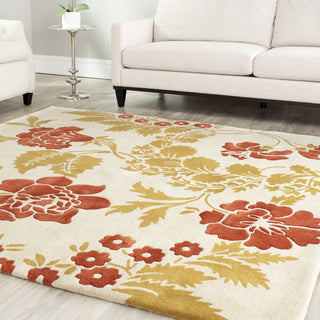 Safavieh Capri Cpr340 Beige/Rust Area Rug Room Scene