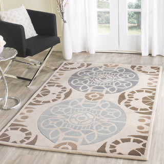 Safavieh Capri Cpr353 Beige/Blue Area Rug Room Scene Feature