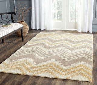 Safavieh Capri 445 Grey/Gold Area Rug Room Scene Feature