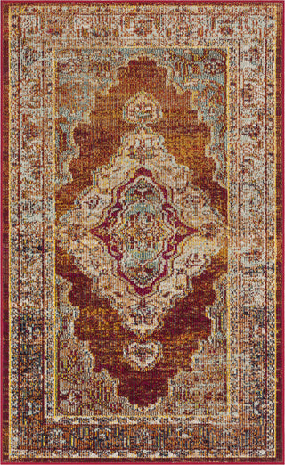 Safavieh Crystal CRS500A Orange/Light Blue Area Rug 