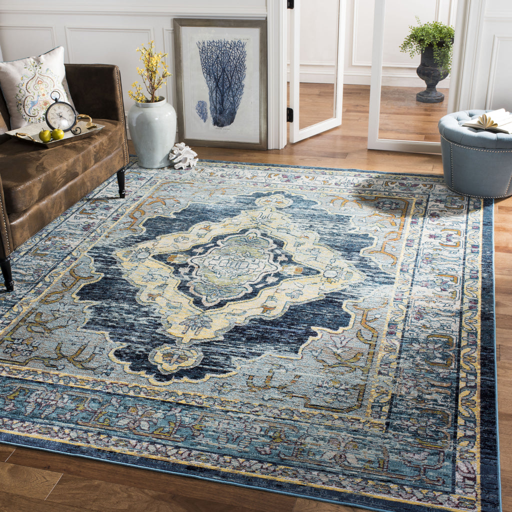 Safavieh Crystal CRS500M Blue/Yellow Area Rug – Incredible Rugs and Decor