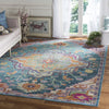 Safavieh Crystal CRS501T Teal/Rose Area Rug  Feature