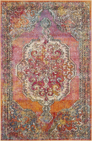 Safavieh Crystal CRS502A Orange/Light Blue Area Rug 