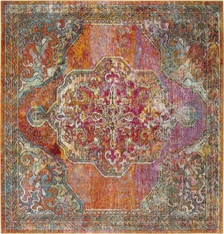 Safavieh Crystal CRS502A Orange/Light Blue Area Rug 