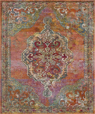 Safavieh Crystal CRS502A Orange/Light Blue Area Rug 