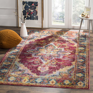 Safavieh Crystal CRS508R Ruby/Navy Area Rug  Feature