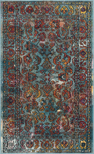 Safavieh Crystal CRS515A Light Blue/Orange Area Rug 