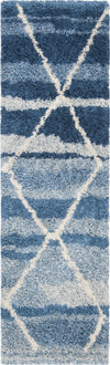 Safavieh Casablanca Shag 250 Blue/Ivory Area Rug Runner