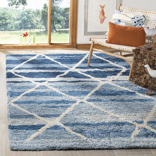 Safavieh Casablanca Shag 250 Blue/Ivory Area Rug Room Scene Feature