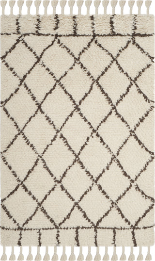 Safavieh Casablanca Shag 725 Ivory/Brown Area Rug main image