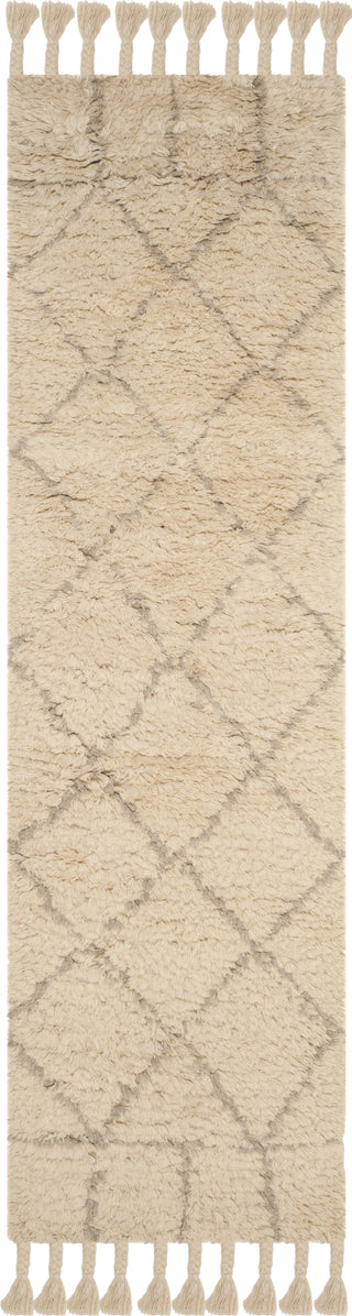 Safavieh Casablanca Shag 725 Ivory/Light Grey Area Rug Runner