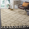 Safavieh Casablanca Shag 725 Ivory/Light Grey Area Rug Room Scene Feature