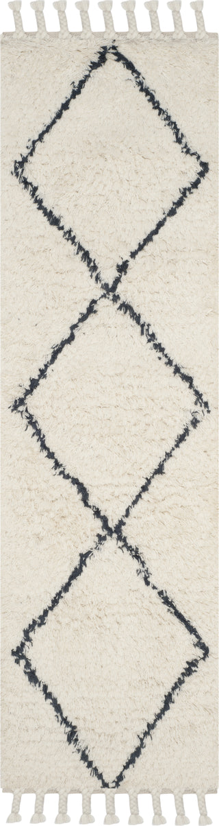 Safavieh Casablanca Shag 726 Ivory/Grey Area Rug Runner