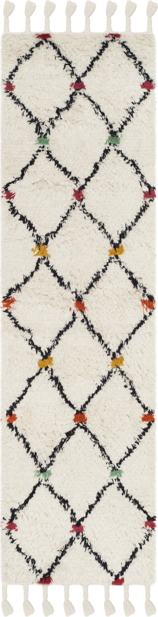 Safavieh Casablanca Shag 728 Ivory/Multi Area Rug Runner