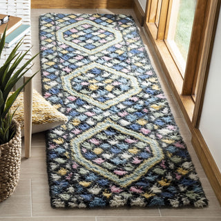 Safavieh Casablanca Shag 750 Blue/Gold Area Rug Room Scene