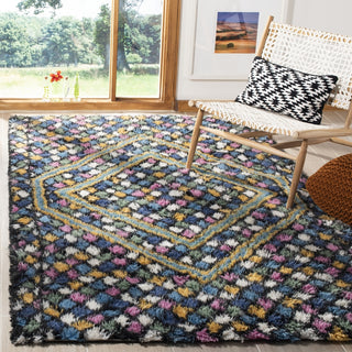 Safavieh Casablanca Shag 750 Blue/Gold Area Rug Room Scene Feature