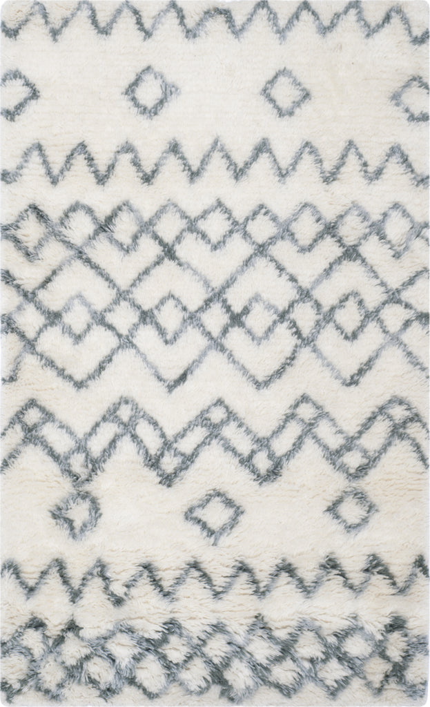 Safavieh Casablanca Shag 806 Ivory/Blue Area Rug main image