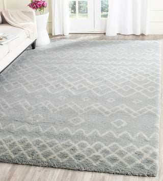 Safavieh Casablanca Shag 806 Blue/Ivory Area Rug Room Scene Feature